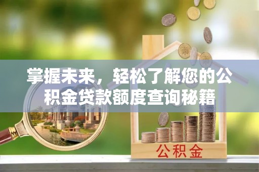 根河掌握未来，轻松了解您的公积金贷款额度查询秘籍