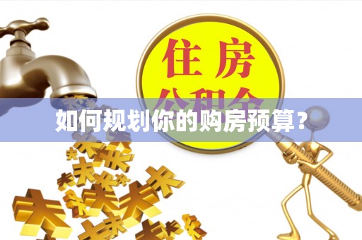根河如何规划你的购房预算？